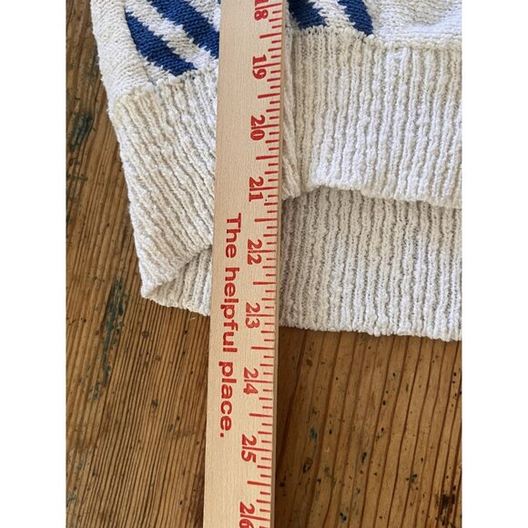 Haberdashery Collection Personal II Striped White Knit Short Sleeve Sweater 1X - Picture 8 of 8